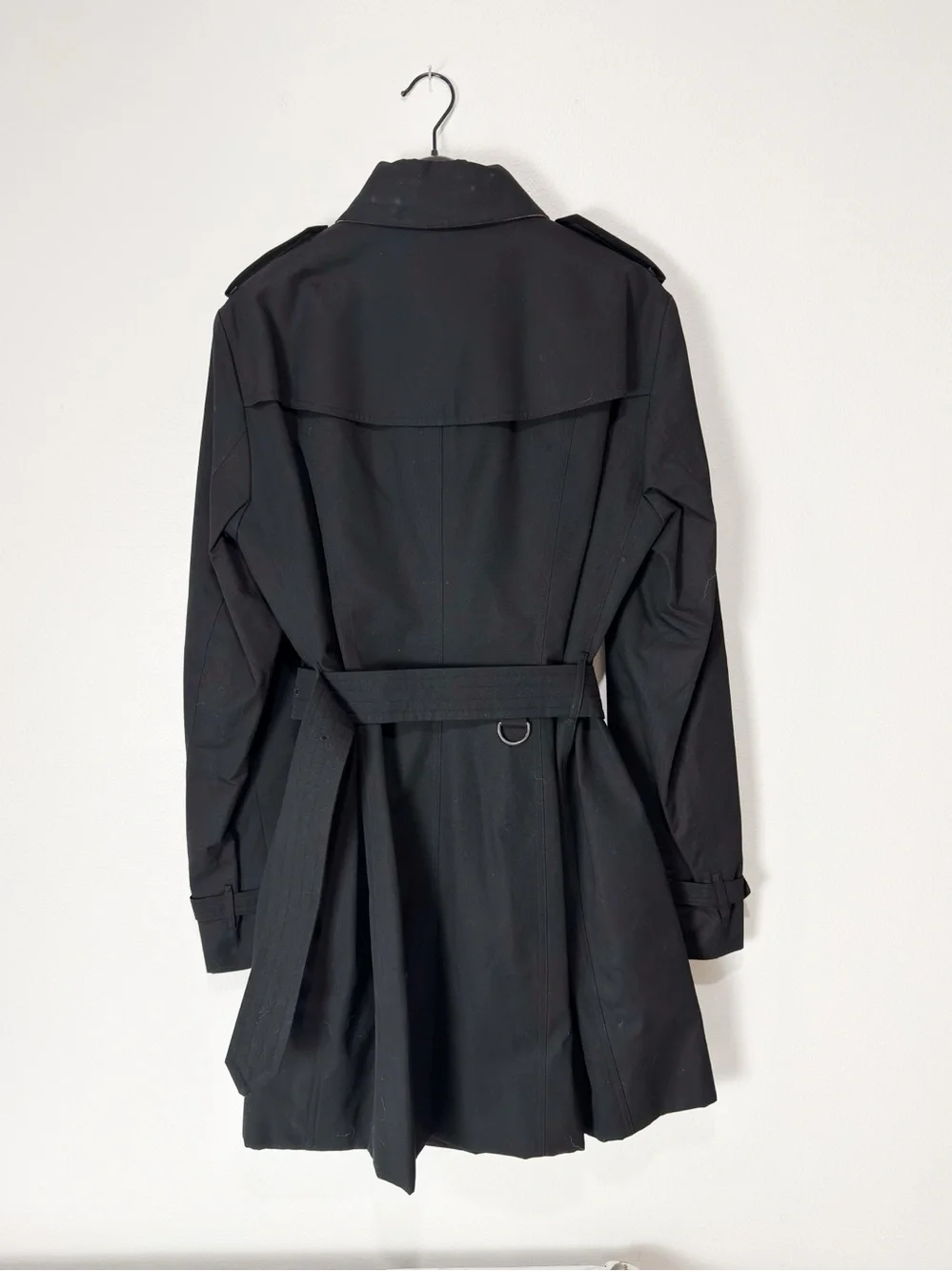 Burberry Trench The Sandringham Heritage Coat Medium Double Breasted Black US16 - Picture 8 of 10